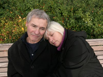 Couple Park Bench